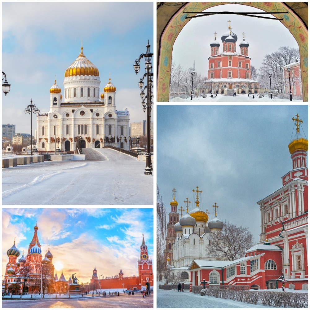 Москва Златоглавая (Новоторжский Борисоглебский монастырь, Донской монастырь, Храм Христа Спасителя, Новодевичий монастырь)